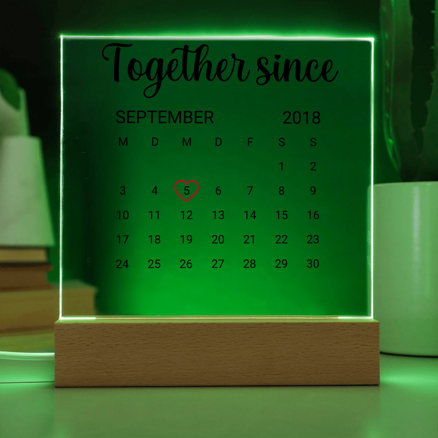 Acrylic Square with LED Base 7