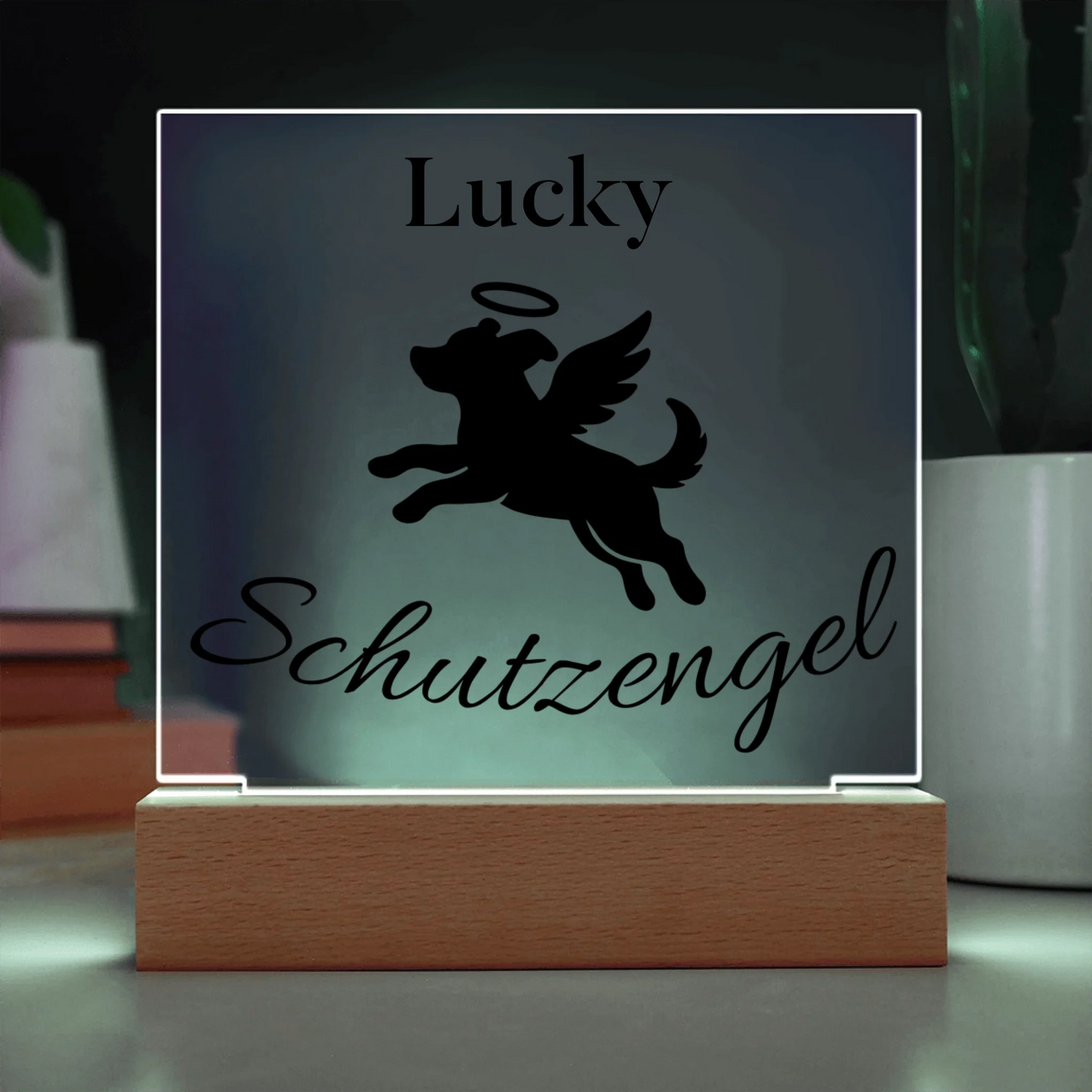 Acrylic Square with LED Base 9