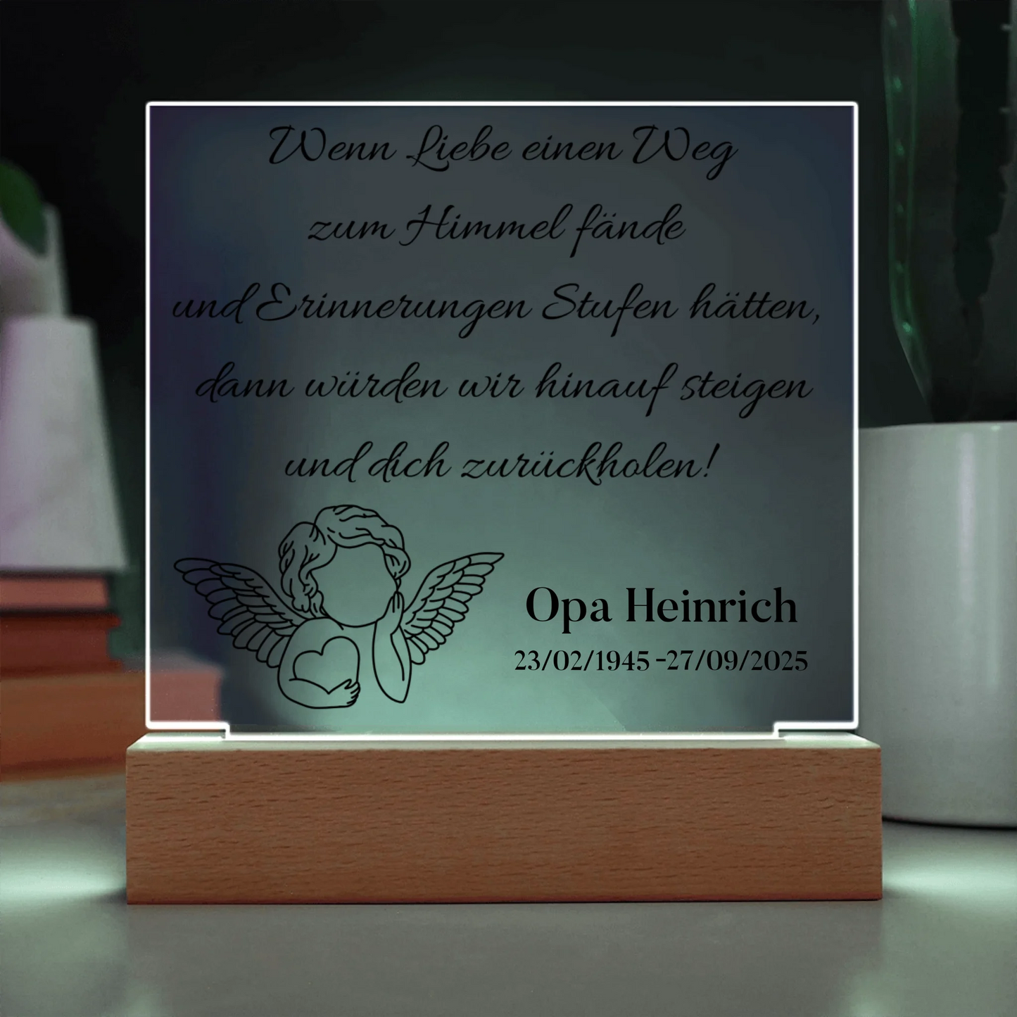 Acrylic Square with LED Base 9