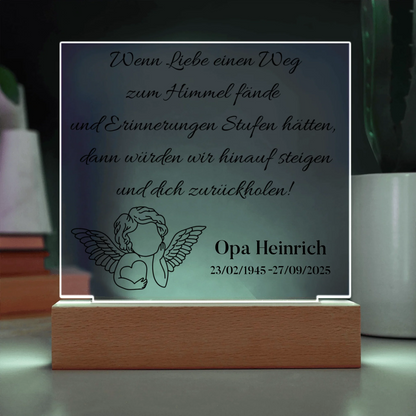 Acrylic Square with LED Base 9