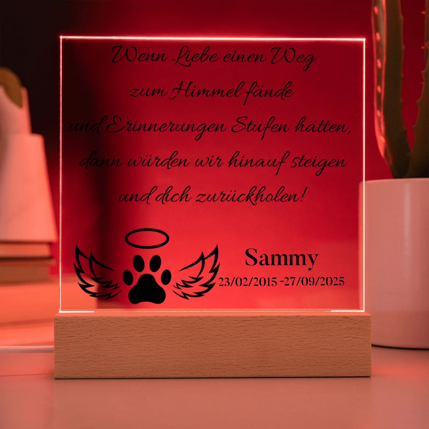 Acrylic Square with LED Base 9