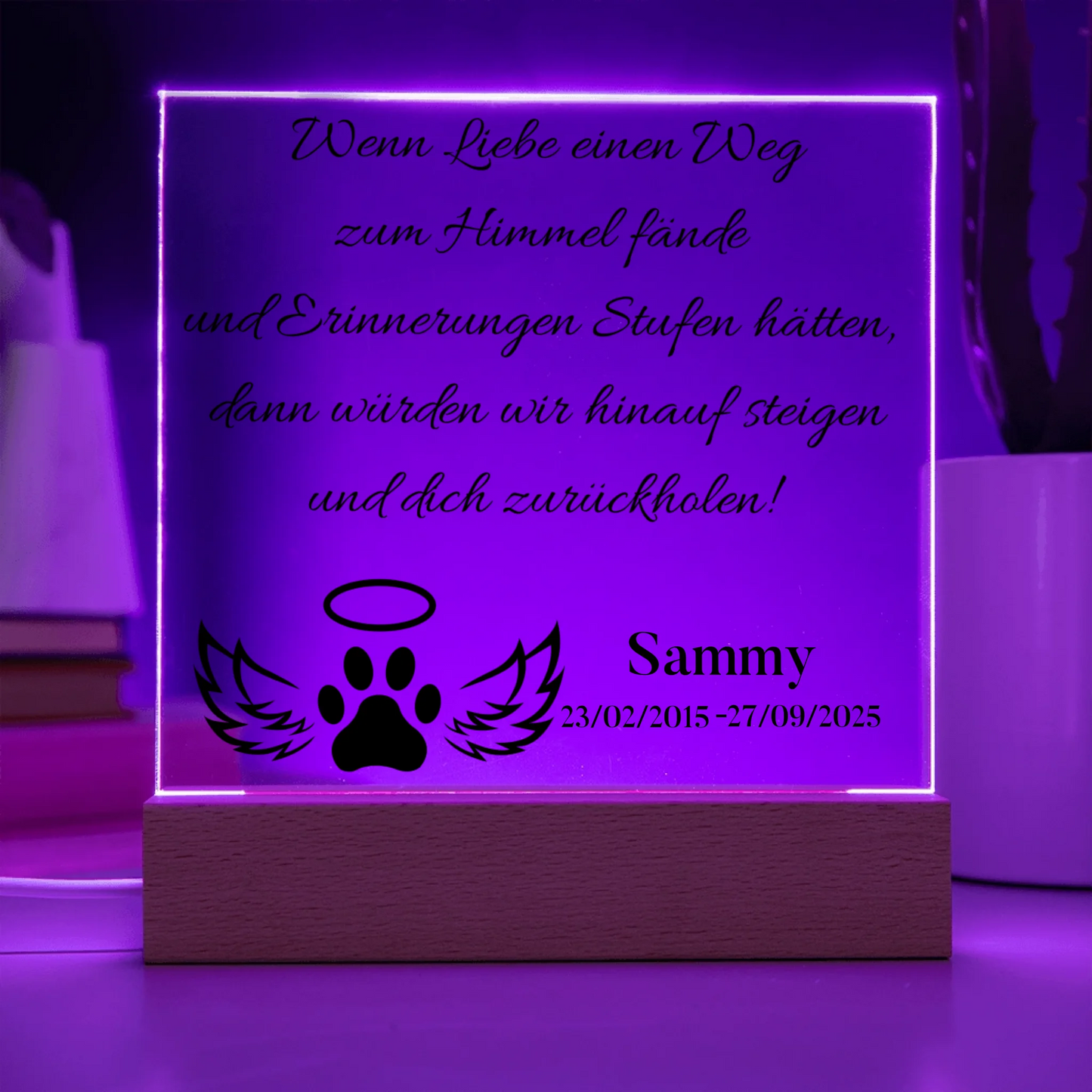 Acrylic Square with LED Base 8