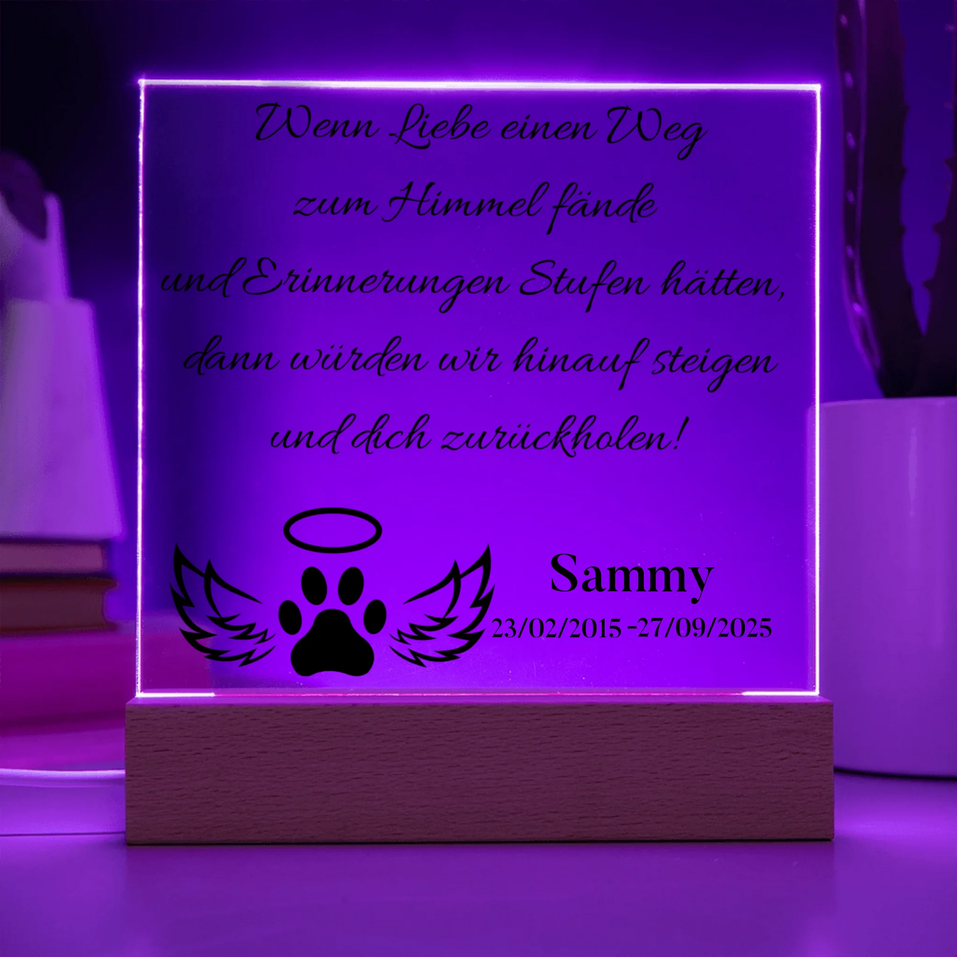 Acrylic Square with LED Base 8