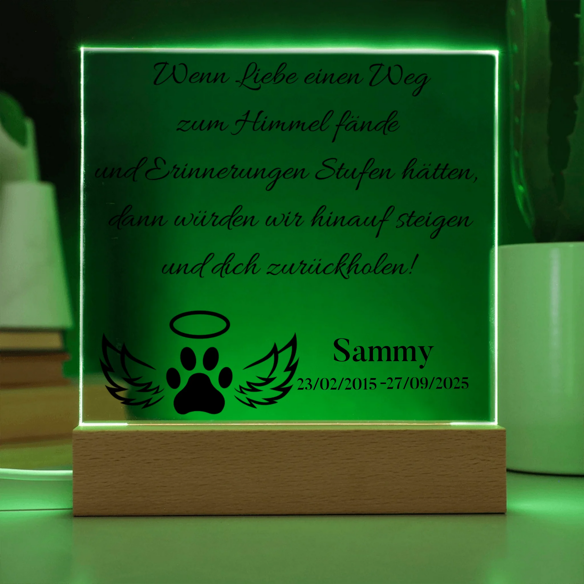 Acrylic Square with LED Base 7