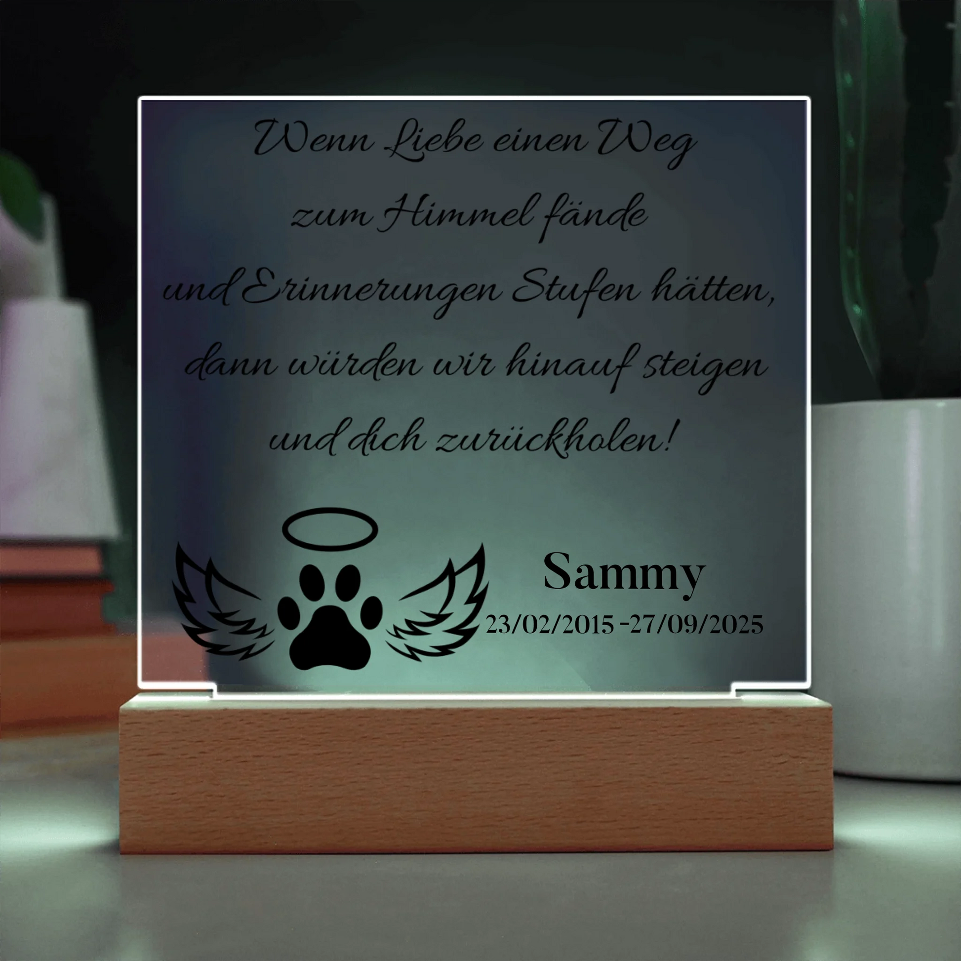 Acrylic Square with LED Base 9