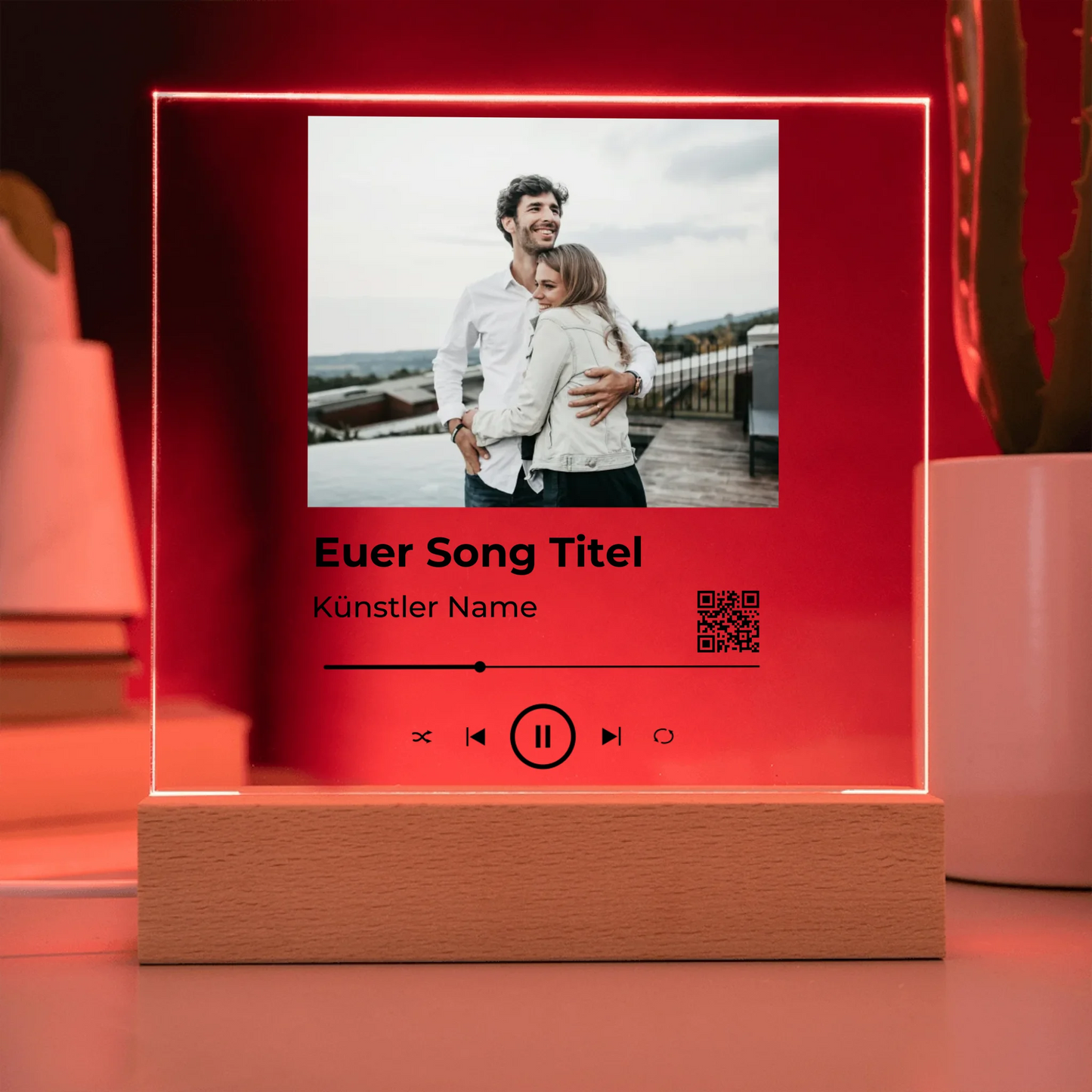 Acrylic Square with LED Base 9