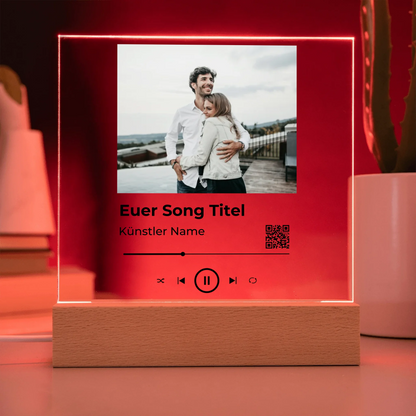 Acrylic Square with LED Base 9