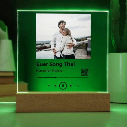 Acrylic Square with LED Base 7