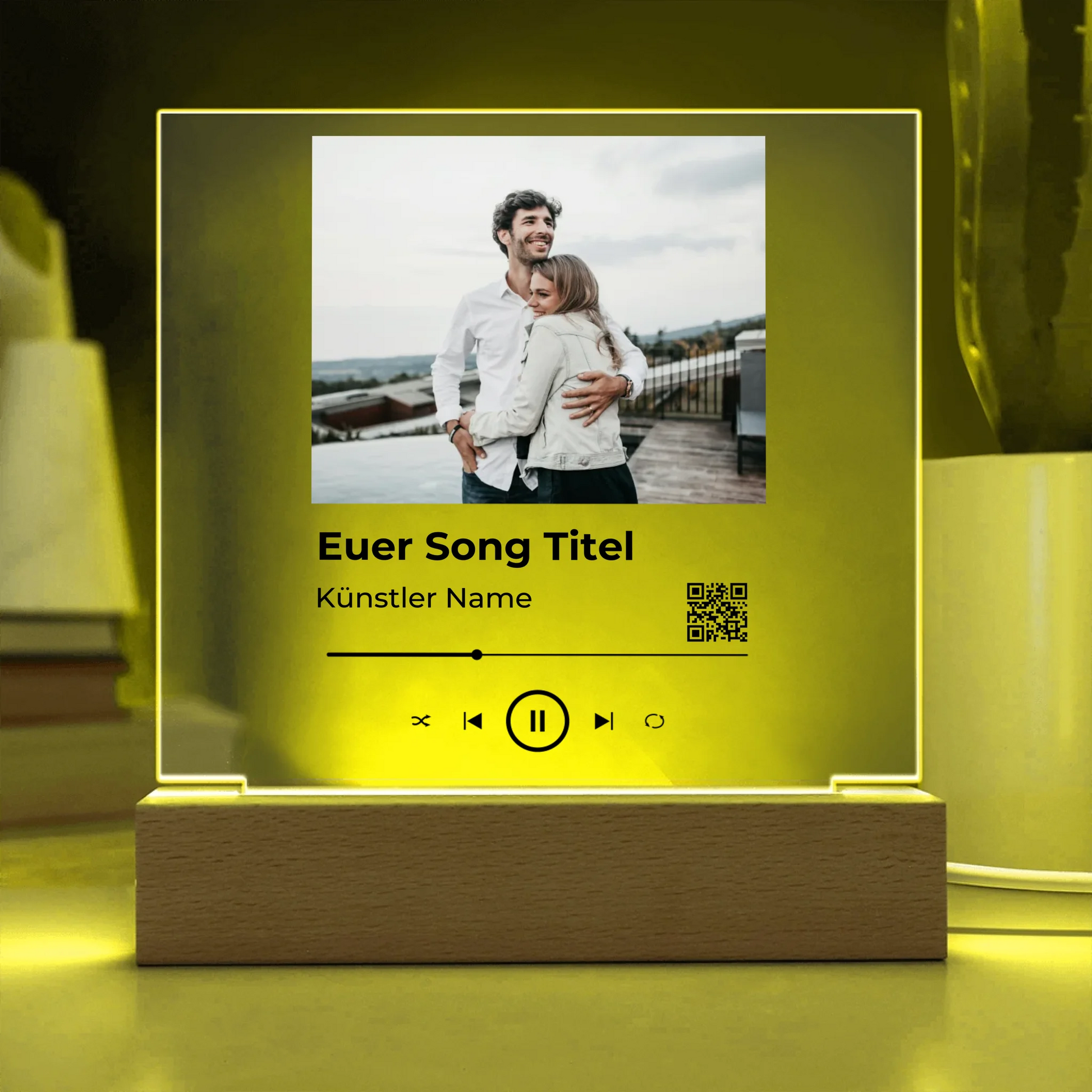 Acrylic Square with LED Base 13