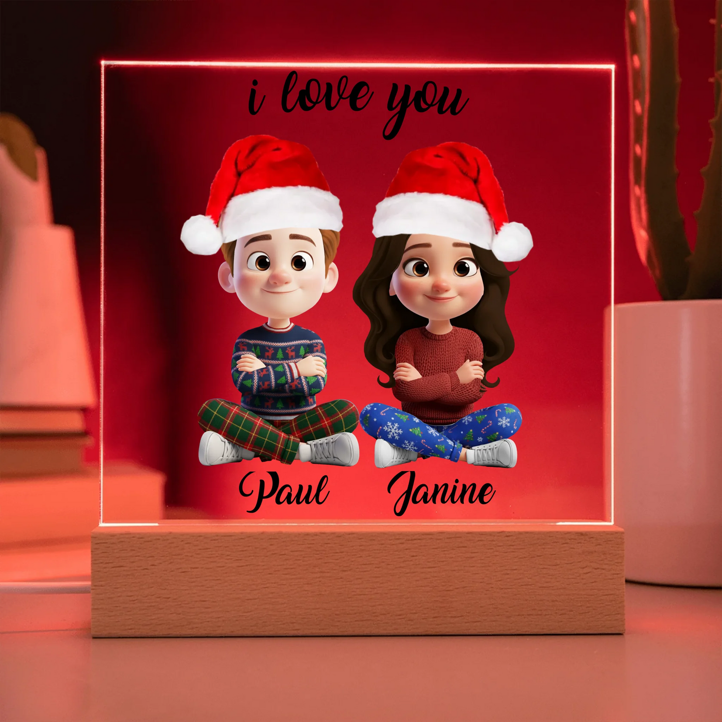 Acrylic Square with LED Base 9