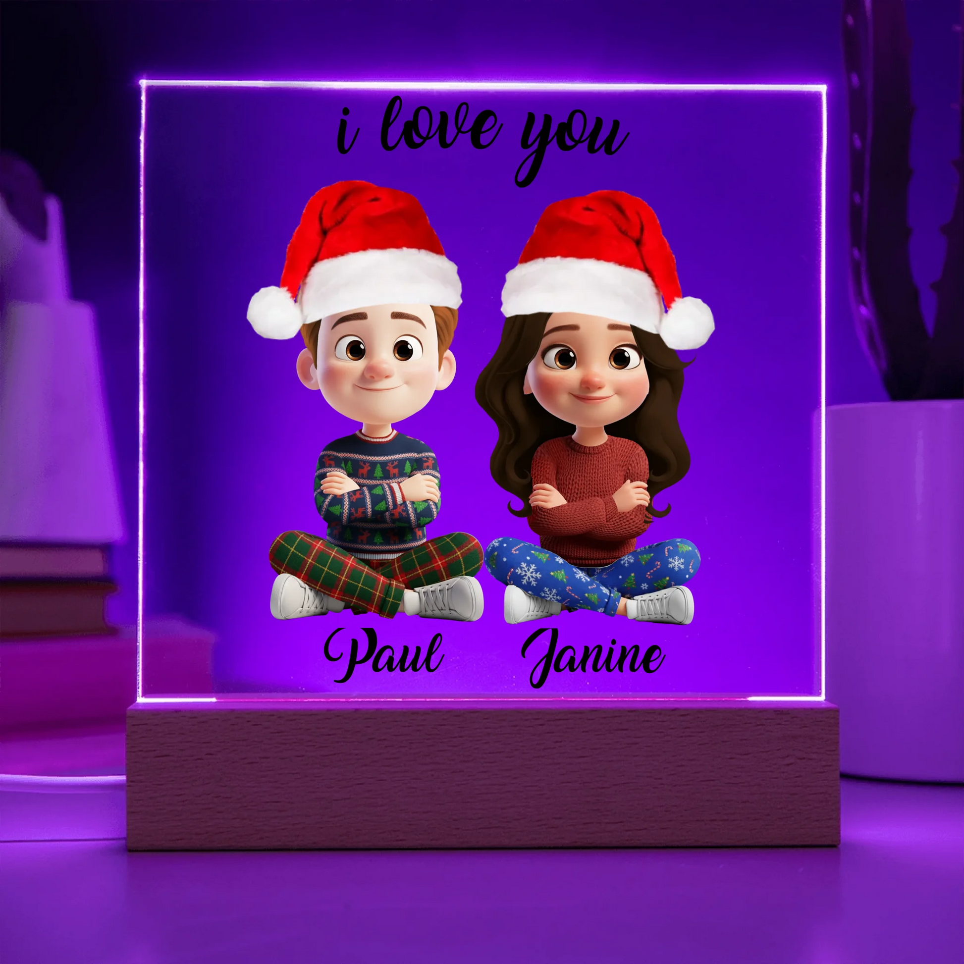 Acrylic Square with LED Base 8