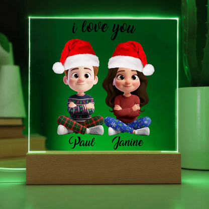 Acrylic Square with LED Base 7