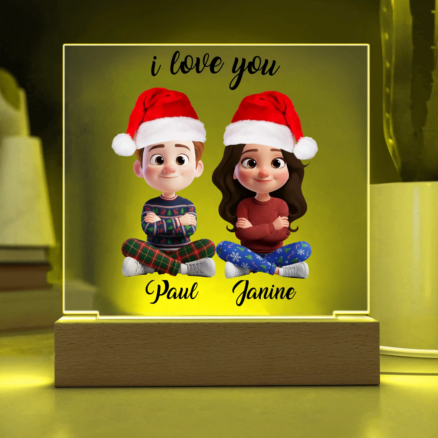 Acrylic Square with LED Base 13