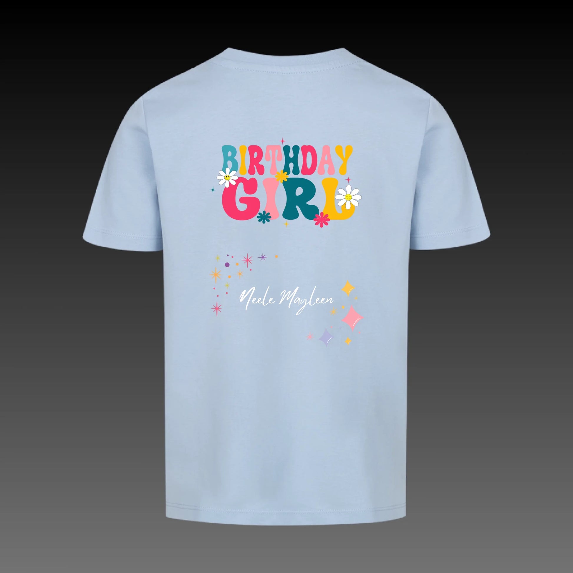 sky blue back