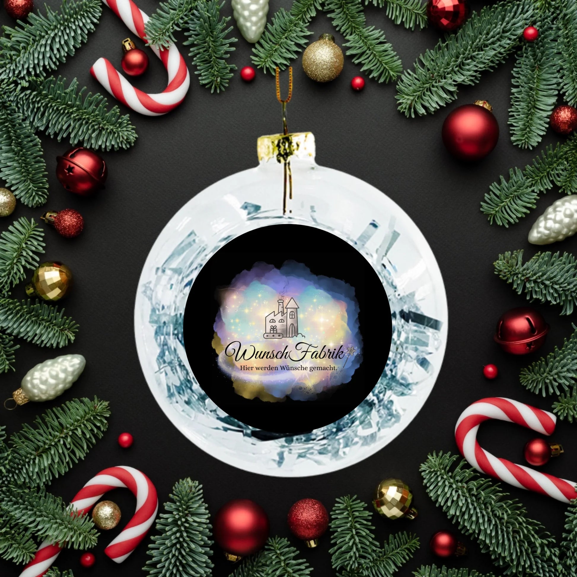 Weihnachtskugel Lametta silber