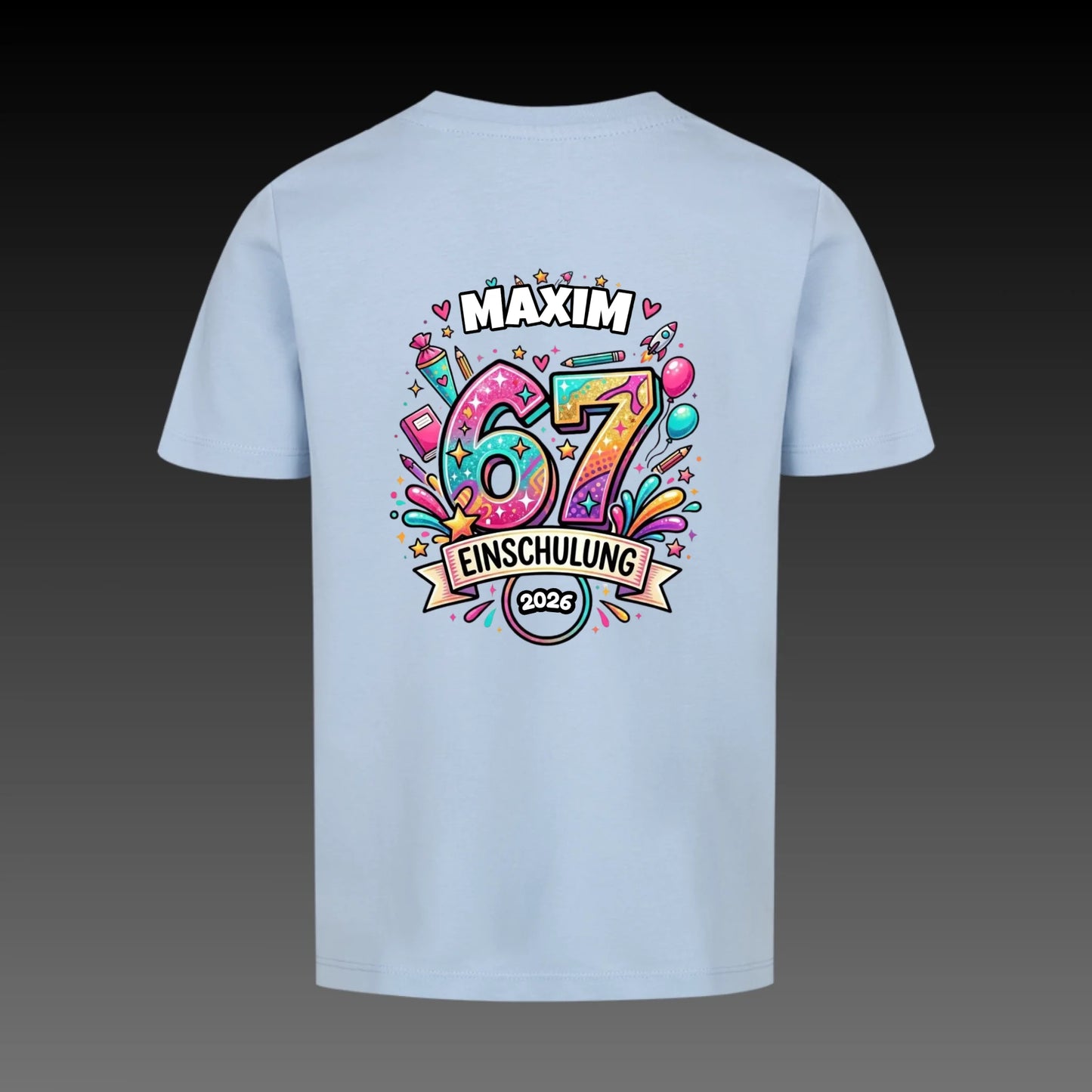 sky blue back