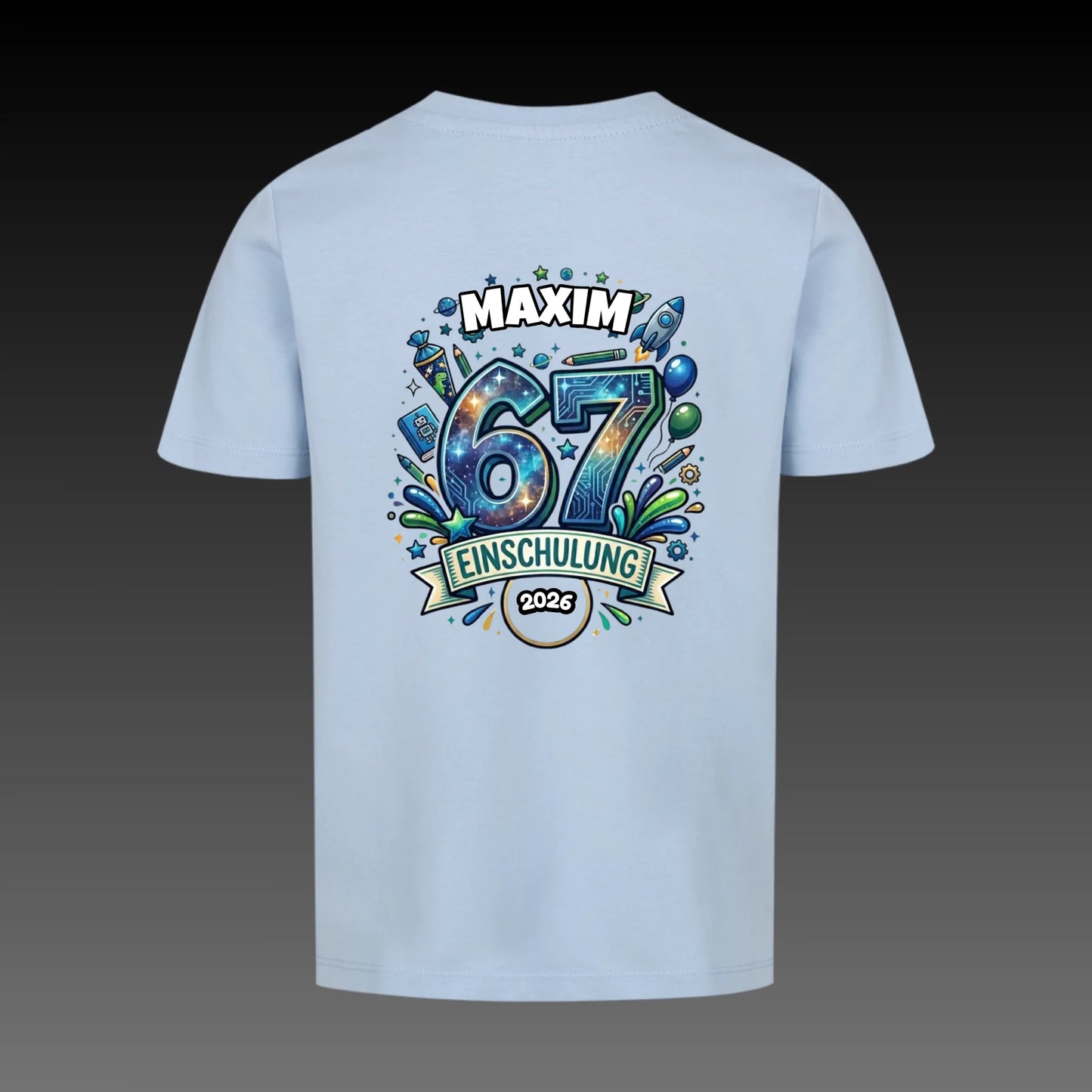 sky blue back