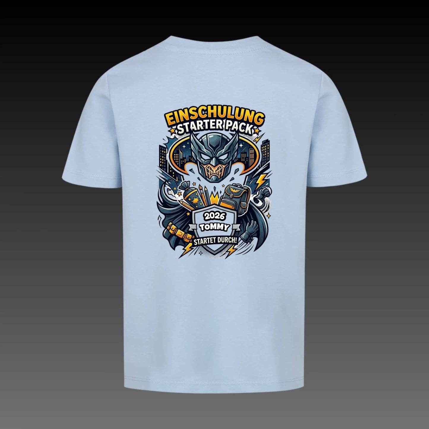 sky blue back
