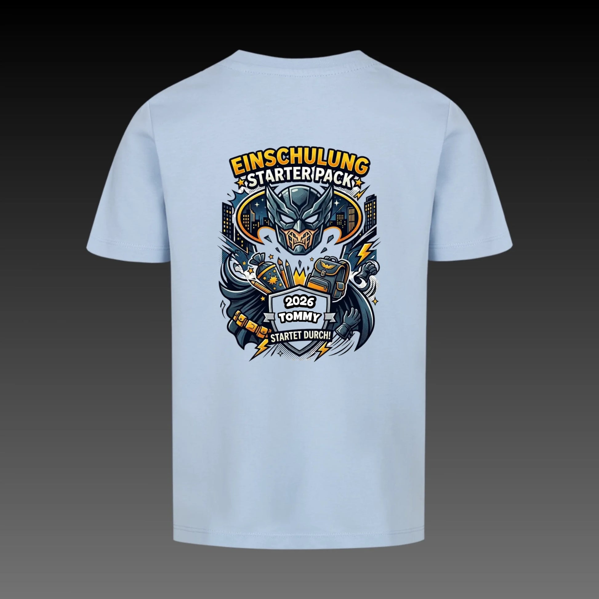 sky blue back