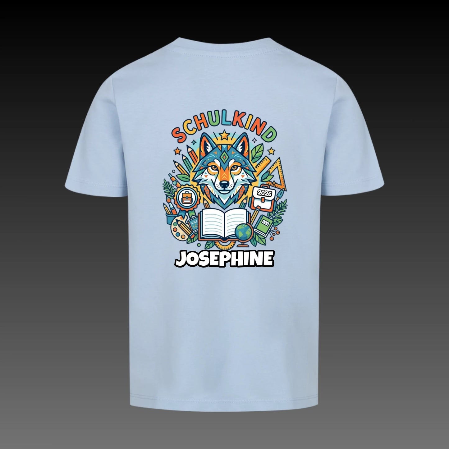 sky blue back