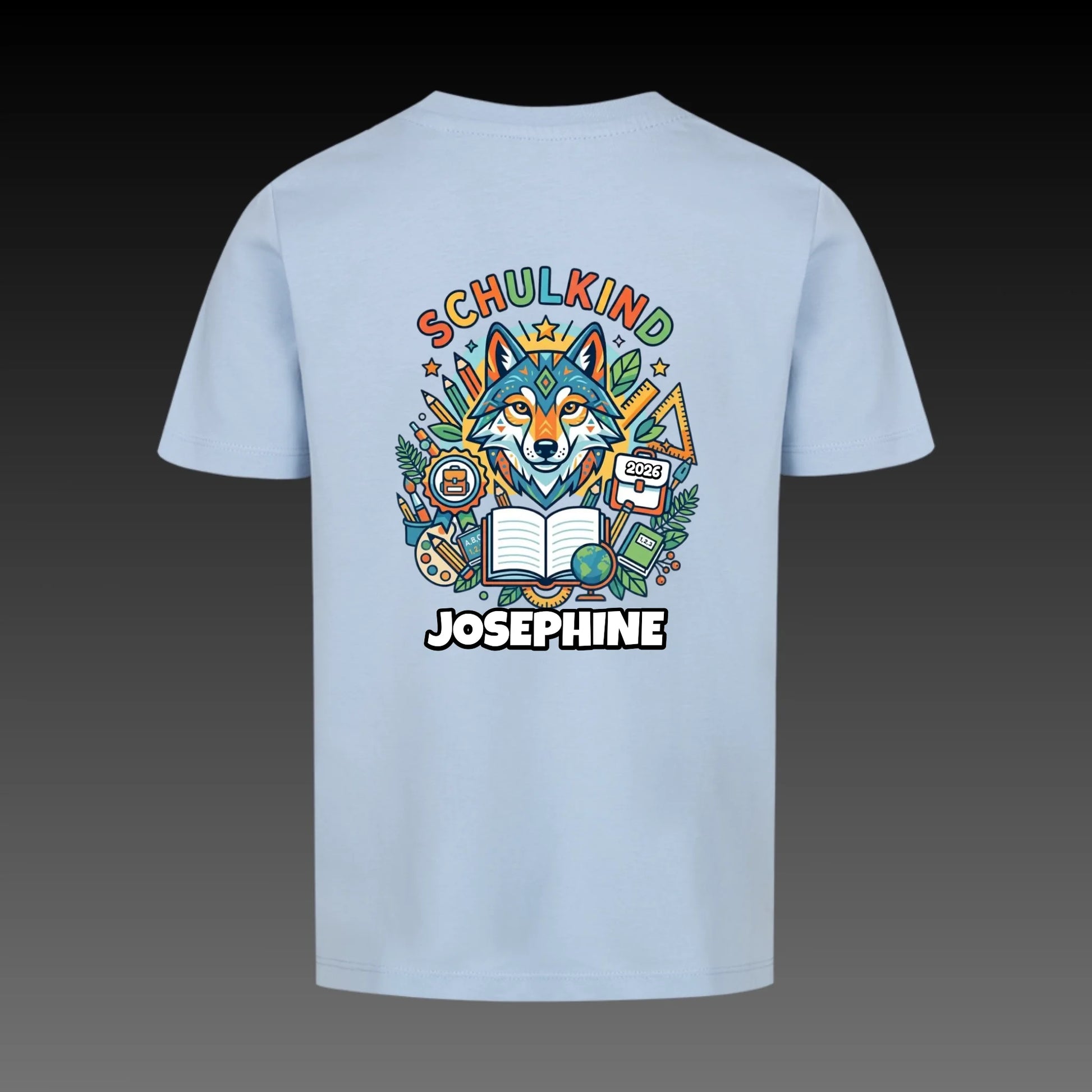 sky blue back