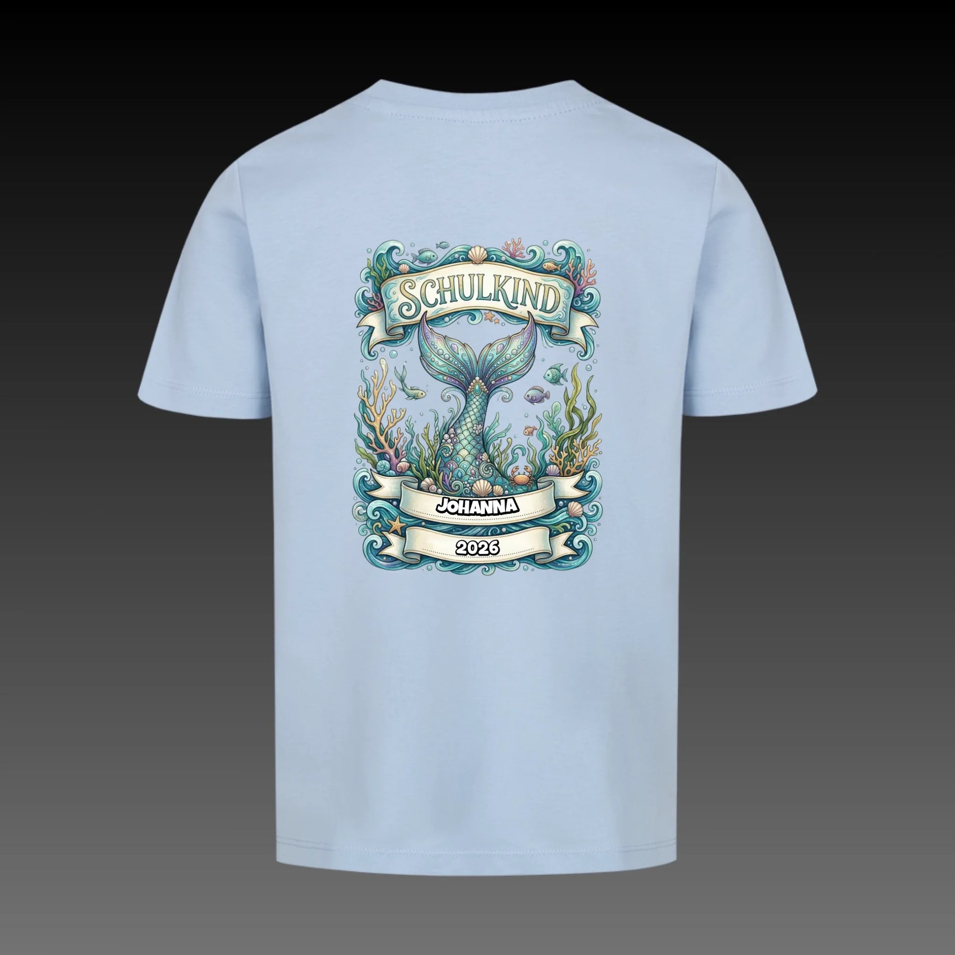 sky blue back