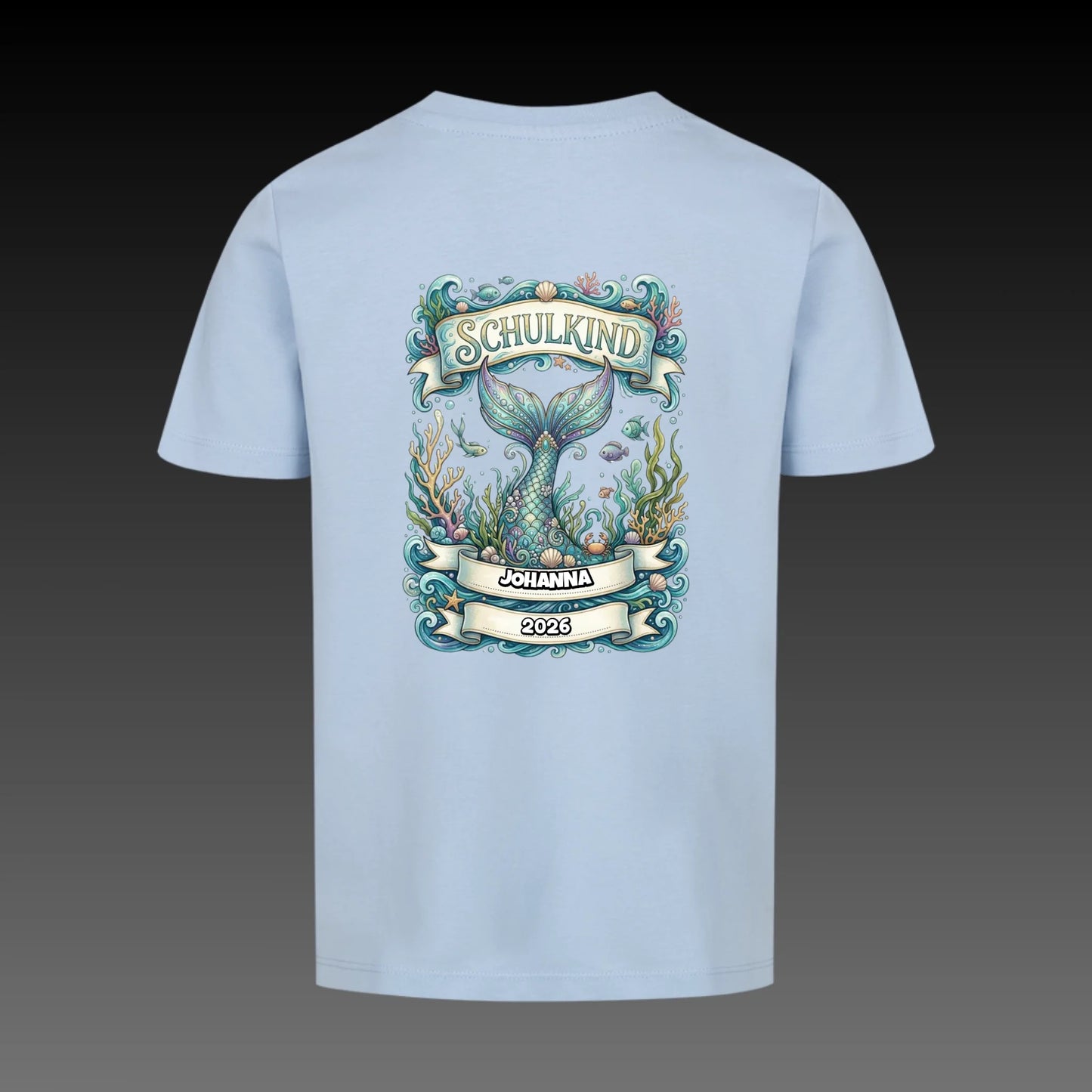 sky blue back