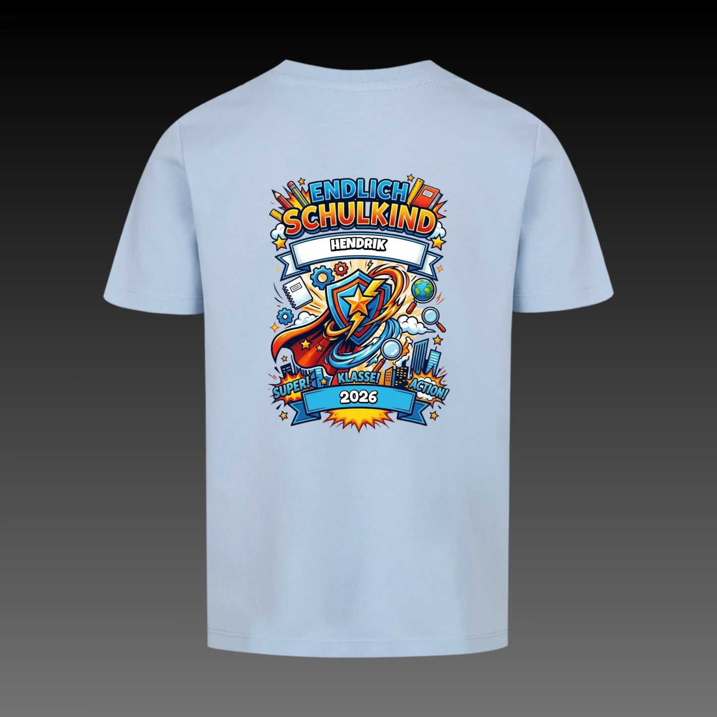 sky blue back