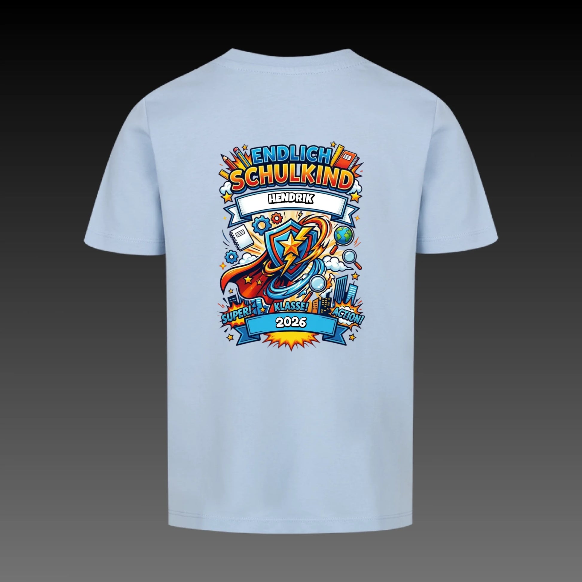sky blue back