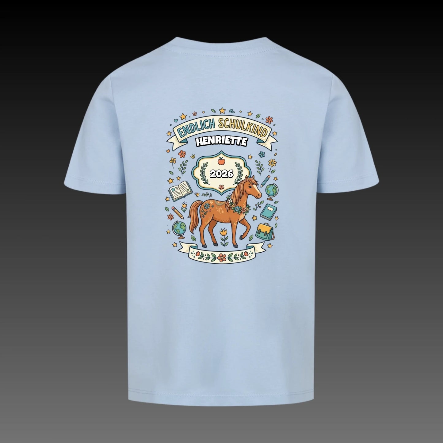 sky blue back