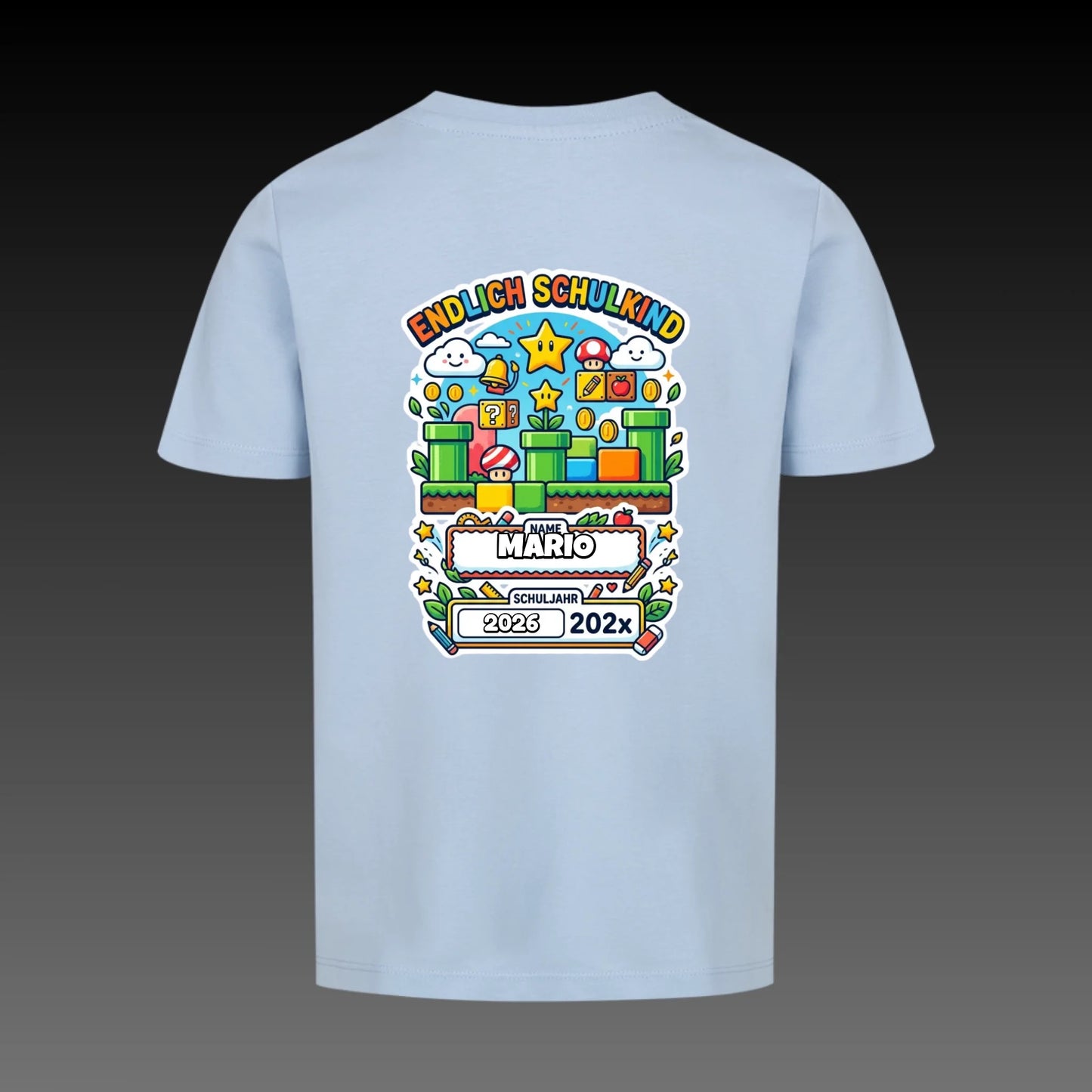 sky blue back