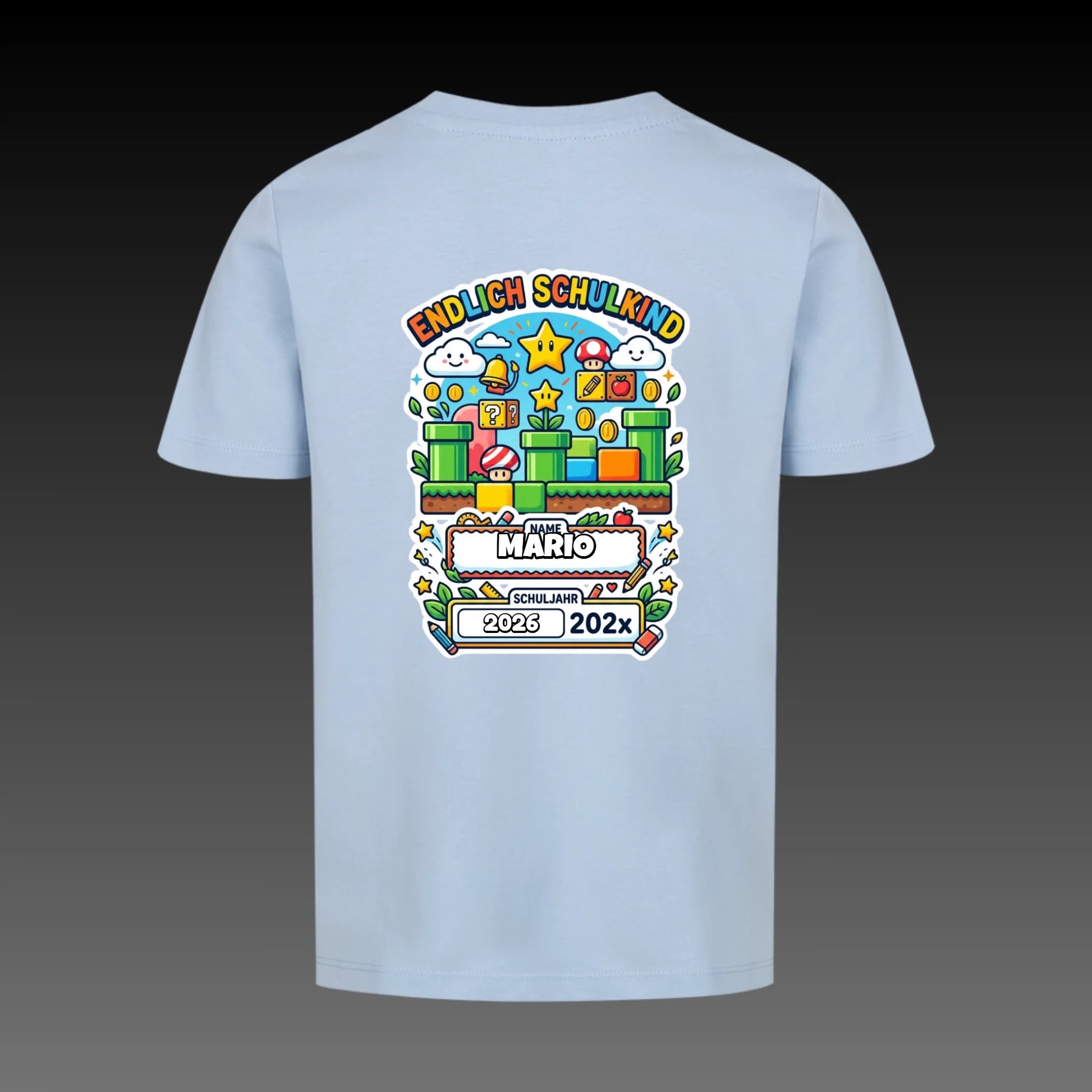 sky blue back